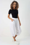 Italian Panelled 3/4 Length Linen Joggers For Women  - Dropwear