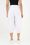 Italian Panelled 3/4 Length Linen Joggers For Women  - Dropwear