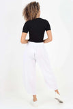 Italian Plain Layered 3/4 Linen Jogger For Women  - Dropwear