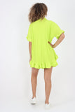 Italian Pleated Shirt & Shorts Co-Ord Set For Women  - Dropwear