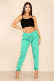 Fuchsia Italian Glitter Drawstring Waistband Magic Pants For Women 12 - Dropwear