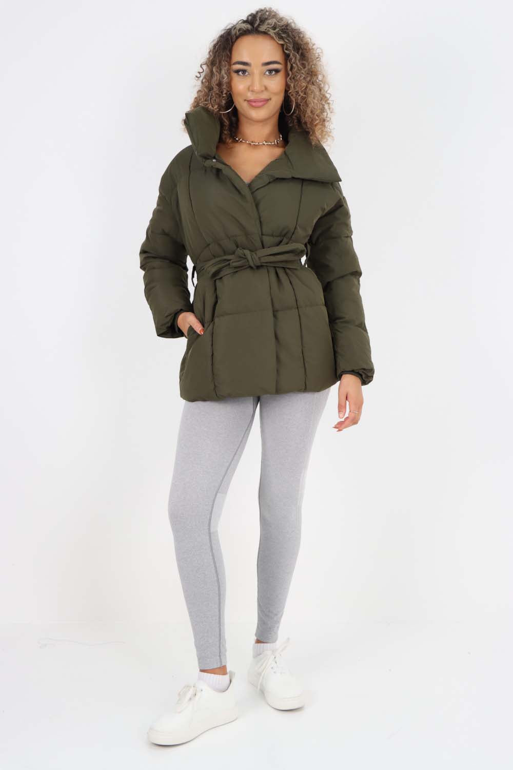 Italian Belted Hooded Jacket Coat For Women  - Dropwear