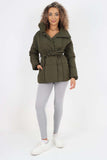Italian Belted Hooded Jacket Coat For Women  - Dropwear