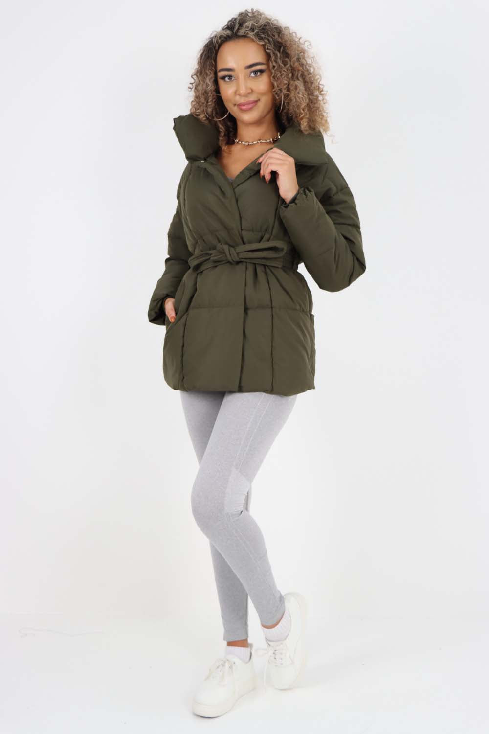 Italian Belted Hooded Jacket Coat For Women  - Dropwear