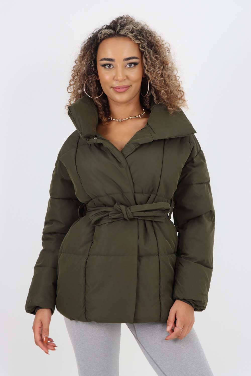 Italian Belted Hooded Jacket Coat For Women  - Dropwear