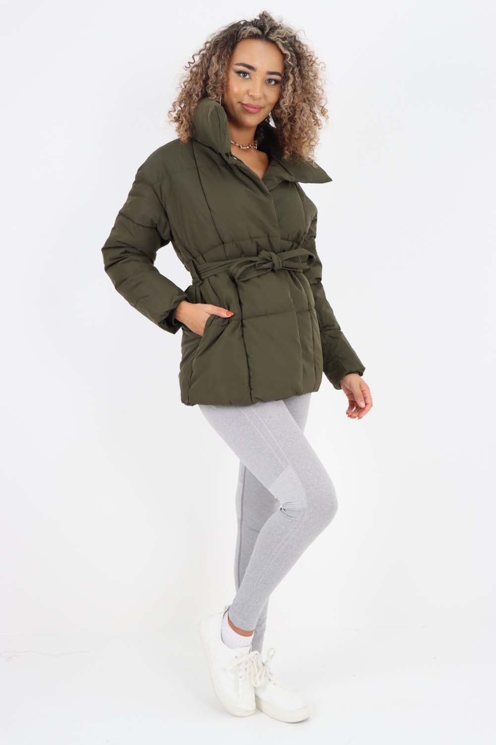 Italian Belted Hooded Jacket Coat For Women  - Dropwear
