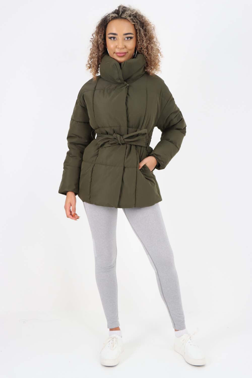 Italian Belted Hooded Jacket Coat For Women  - Dropwear