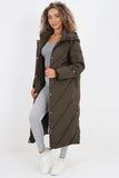 Italian Quilted Hooded Long Jacket Coat For Women  - Dropwear