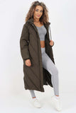Italian Quilted Hooded Long Jacket Coat For Women  - Dropwear