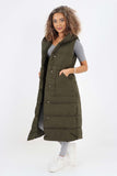 Italian Belted Hooded Long Gilet For Women  - Dropwear