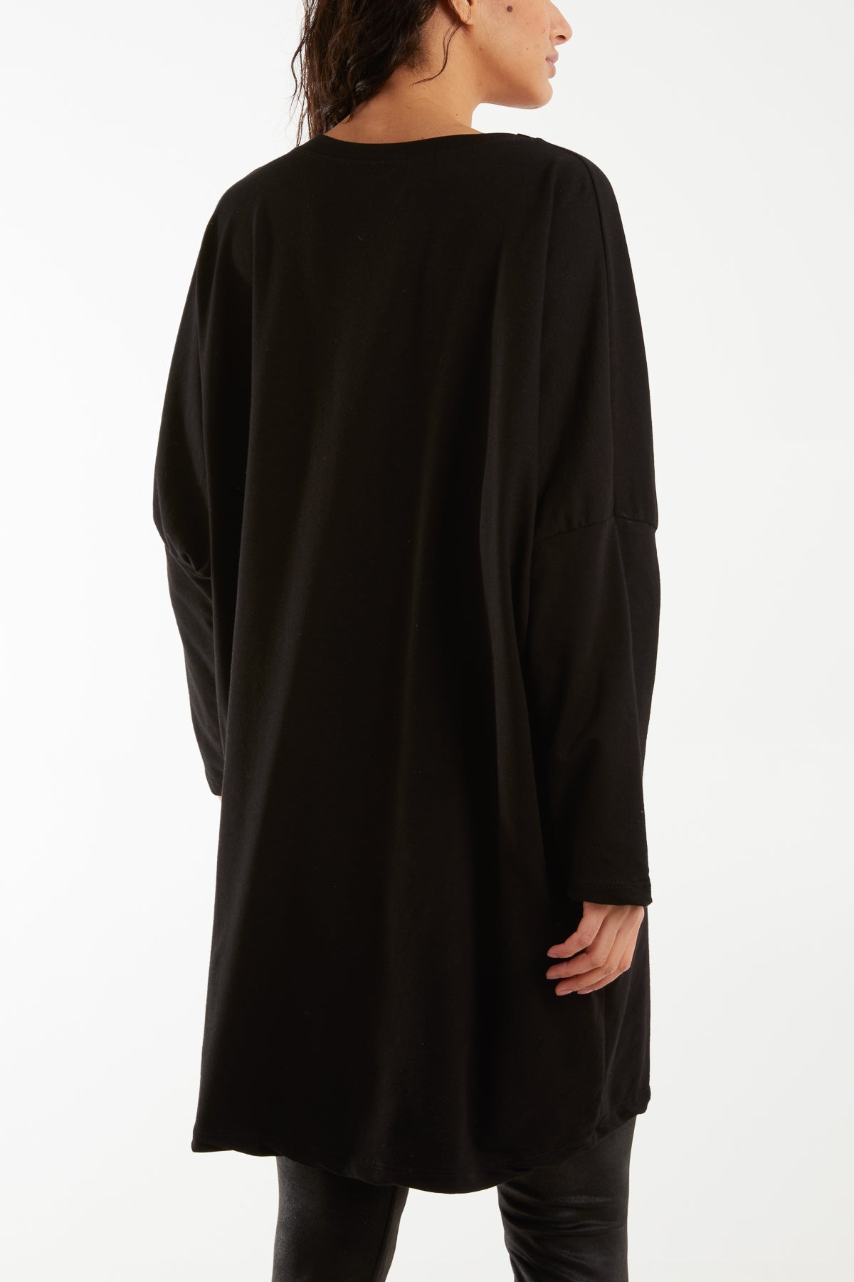 Foil Star Side Pockets Sweatshirt Dress For Women  - Dropwear