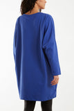 Foil Star Side Pockets Sweatshirt Dress For Women  - Dropwear