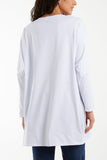 Multicolour Fluffy Daisy Long Sleeve Top For Women  - Dropwear