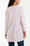 Apple Green Multicolour Fluffy Daisy Long Sleeve Top For Women ONE SIZE - Dropwear