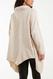 Paint Splatter Cowl Neck Hanky Hem Sweatshirt For Women  - Dropwear