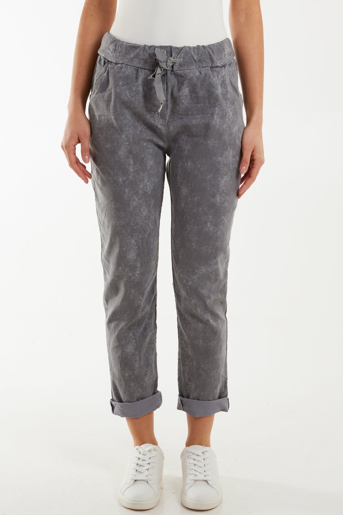Tie Dye Magic Drawstring Stretch Trouser For Women  - Dropwear