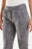 Tie Dye Magic Drawstring Stretch Trouser For Women  - Dropwear