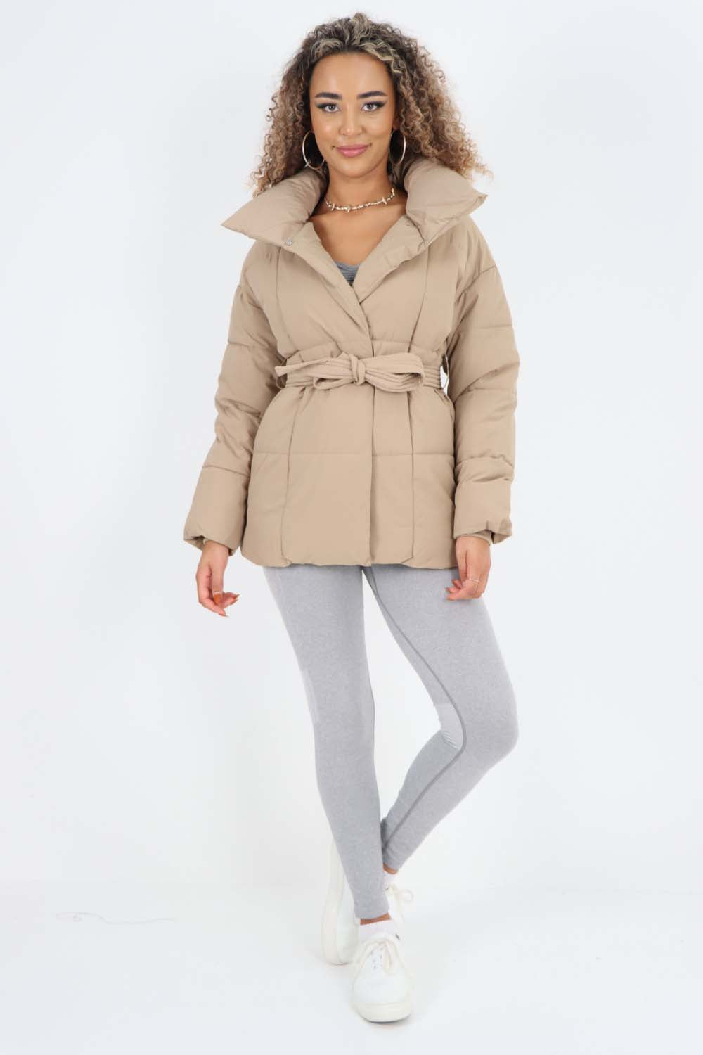 Italian Belted Hooded Jacket Coat For Women  - Dropwear