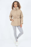 Italian Belted Hooded Jacket Coat For Women  - Dropwear