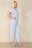 Khaki Tie Waist Stylish Harem Jumpsuit For Women ONE SIZE UK FIT (10 TO 16) - Dropwear