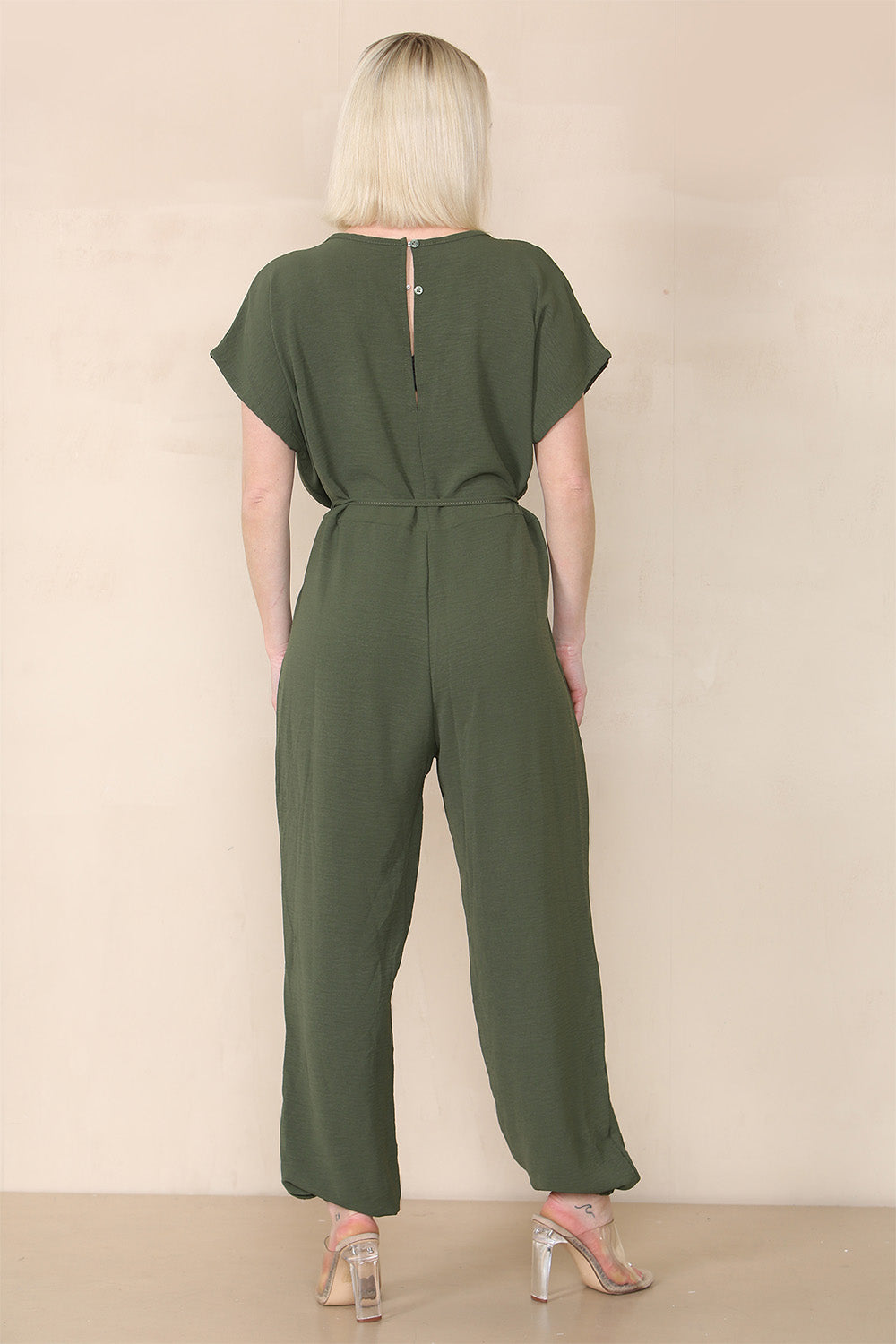 Tie Waist Stylish Harem Jumpsuit For Women  - Dropwear