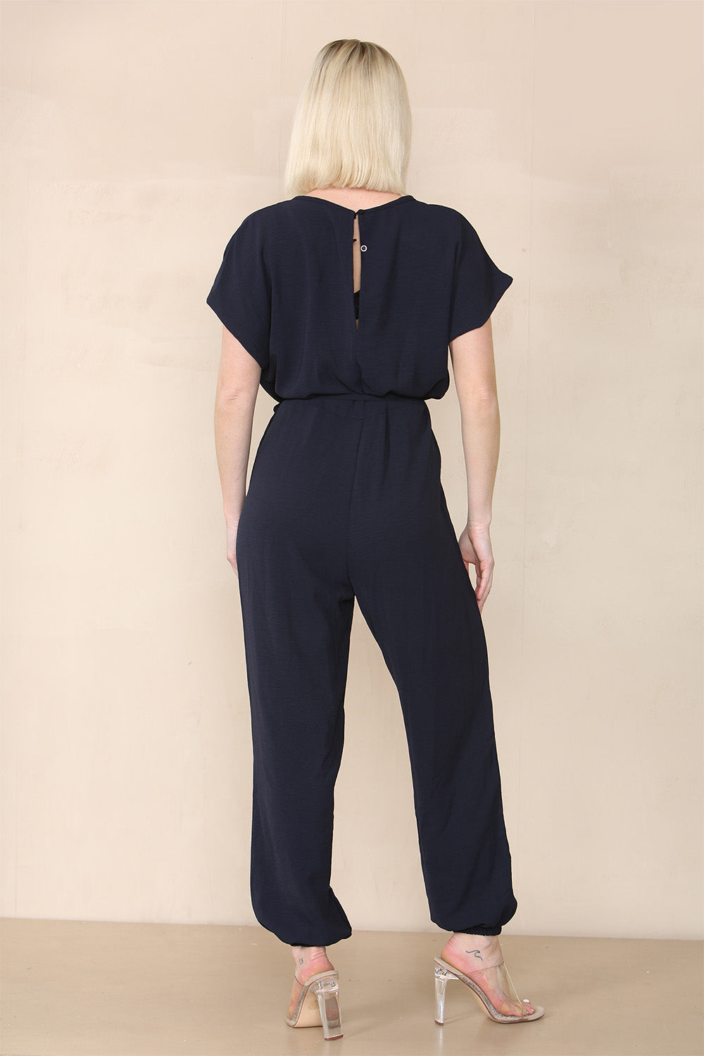 Tie Waist Stylish Harem Jumpsuit For Women  - Dropwear