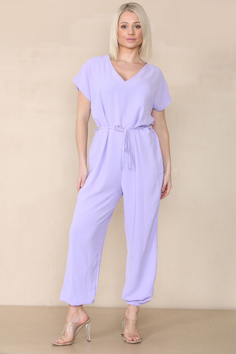Tie Waist Stylish Harem Jumpsuit For Women  - Dropwear