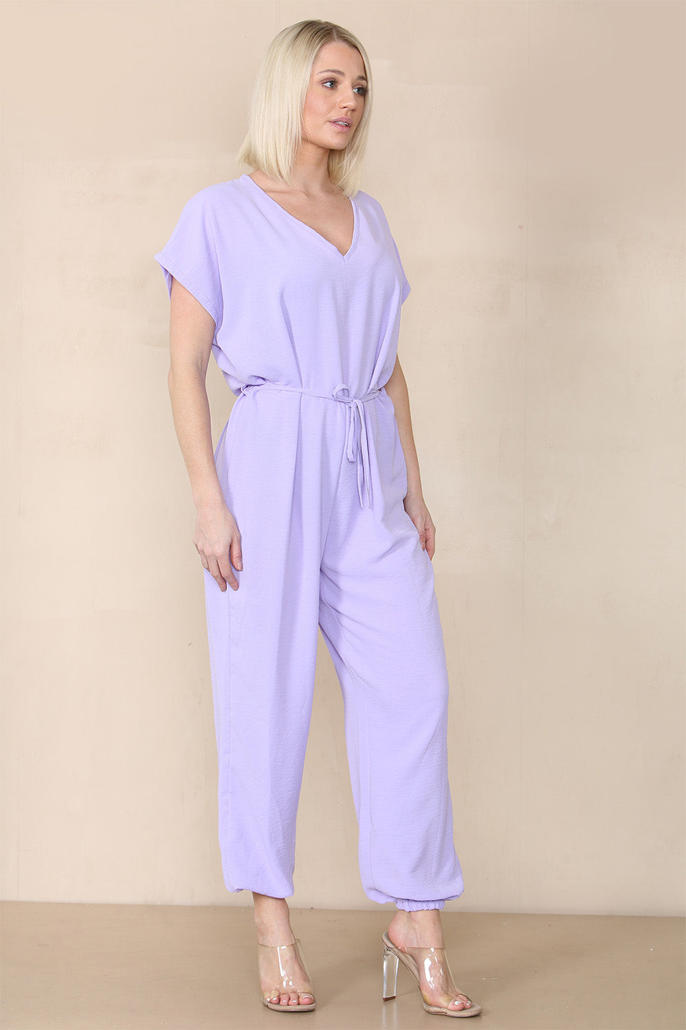 Tie Waist Stylish Harem Jumpsuit For Women  - Dropwear