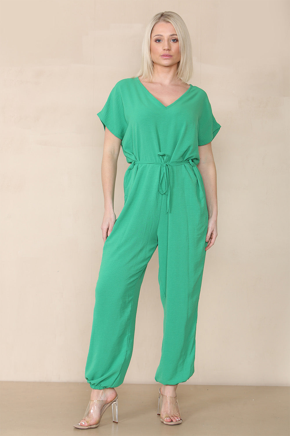 Tie Waist Stylish Harem Jumpsuit For Women  - Dropwear