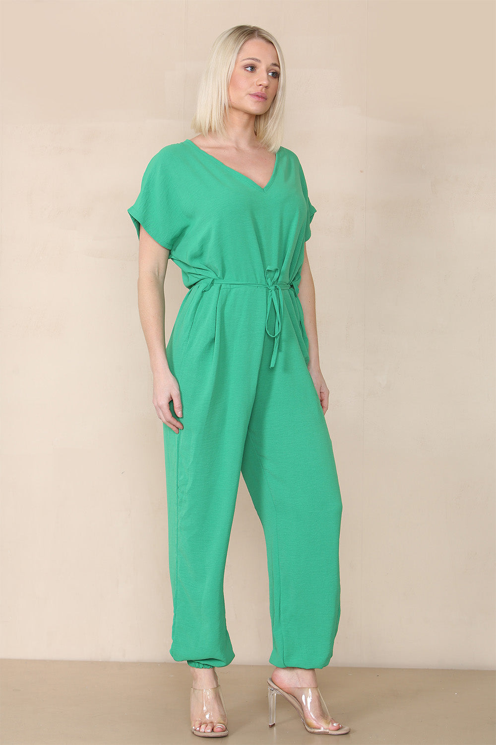 Tie Waist Stylish Harem Jumpsuit For Women  - Dropwear