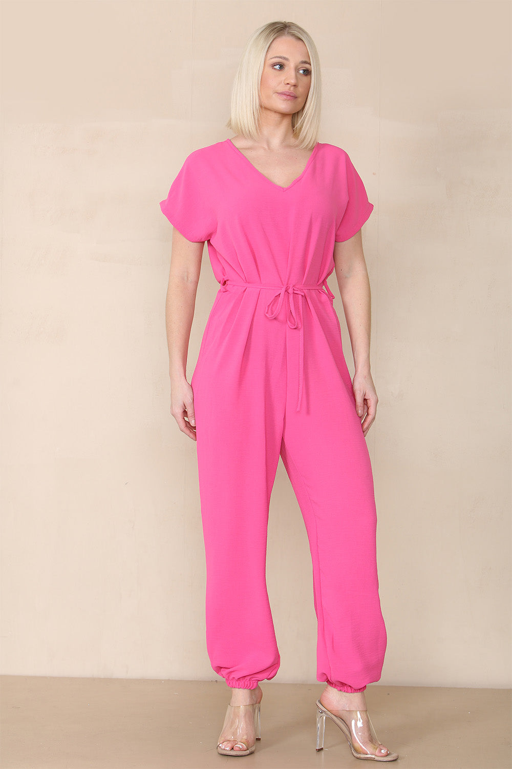 Tie Waist Stylish Harem Jumpsuit For Women  - Dropwear