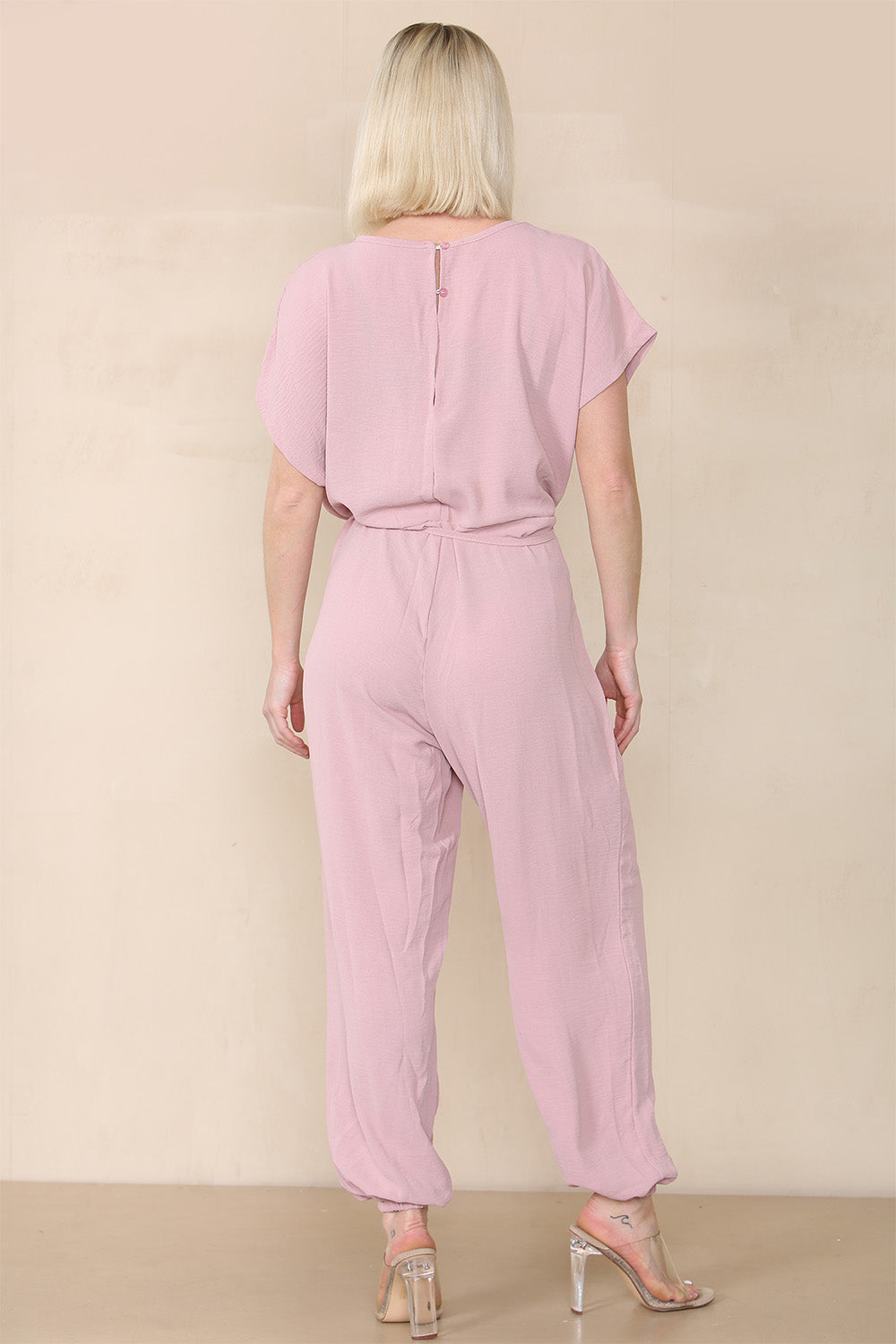 Tie Waist Stylish Harem Jumpsuit For Women  - Dropwear