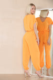 Lilac Tie Waist Stylish Harem Jumpsuit For Women ONE SIZE UK FIT (10 TO 16) - Dropwear