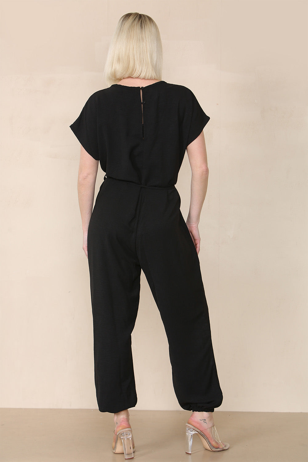 Sage Tie Waist Stylish Harem Jumpsuit For Women ONE SIZE UK FIT (10 TO 16) - Dropwear