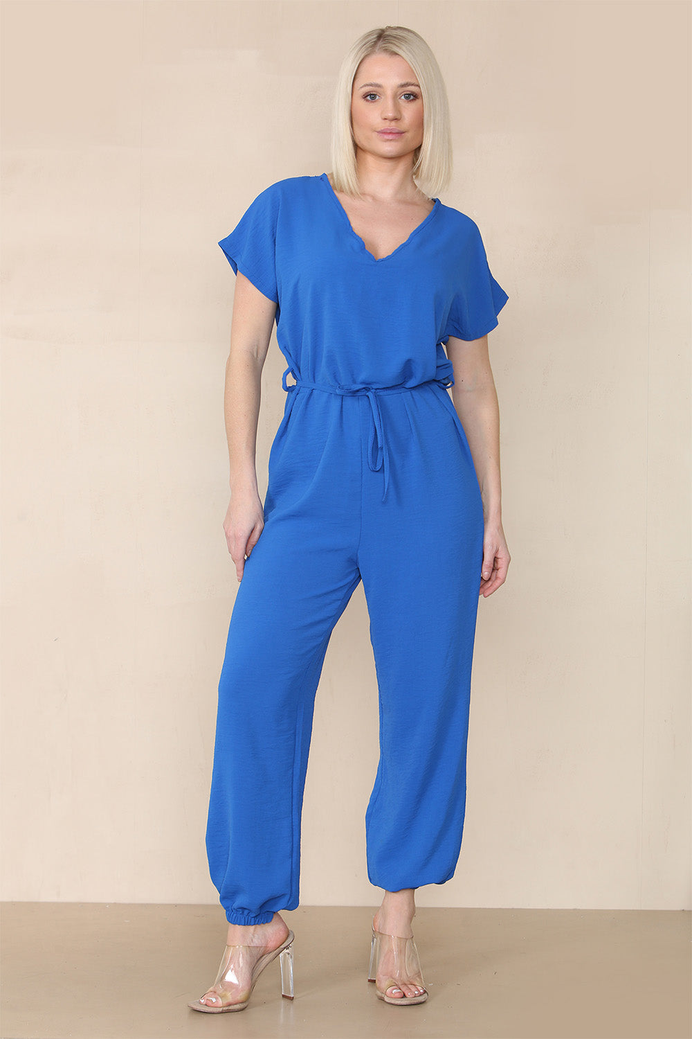 Jade Green Tie Waist Stylish Harem Jumpsuit For Women ONE SIZE UK FIT (10 TO 16) - Dropwear
