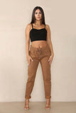 Lilac Italian Glitter Drawstring Waistband Magic Pants For Women 8 - Dropwear