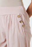 Button Pocket Detail Harem Pants For Women  - Dropwear