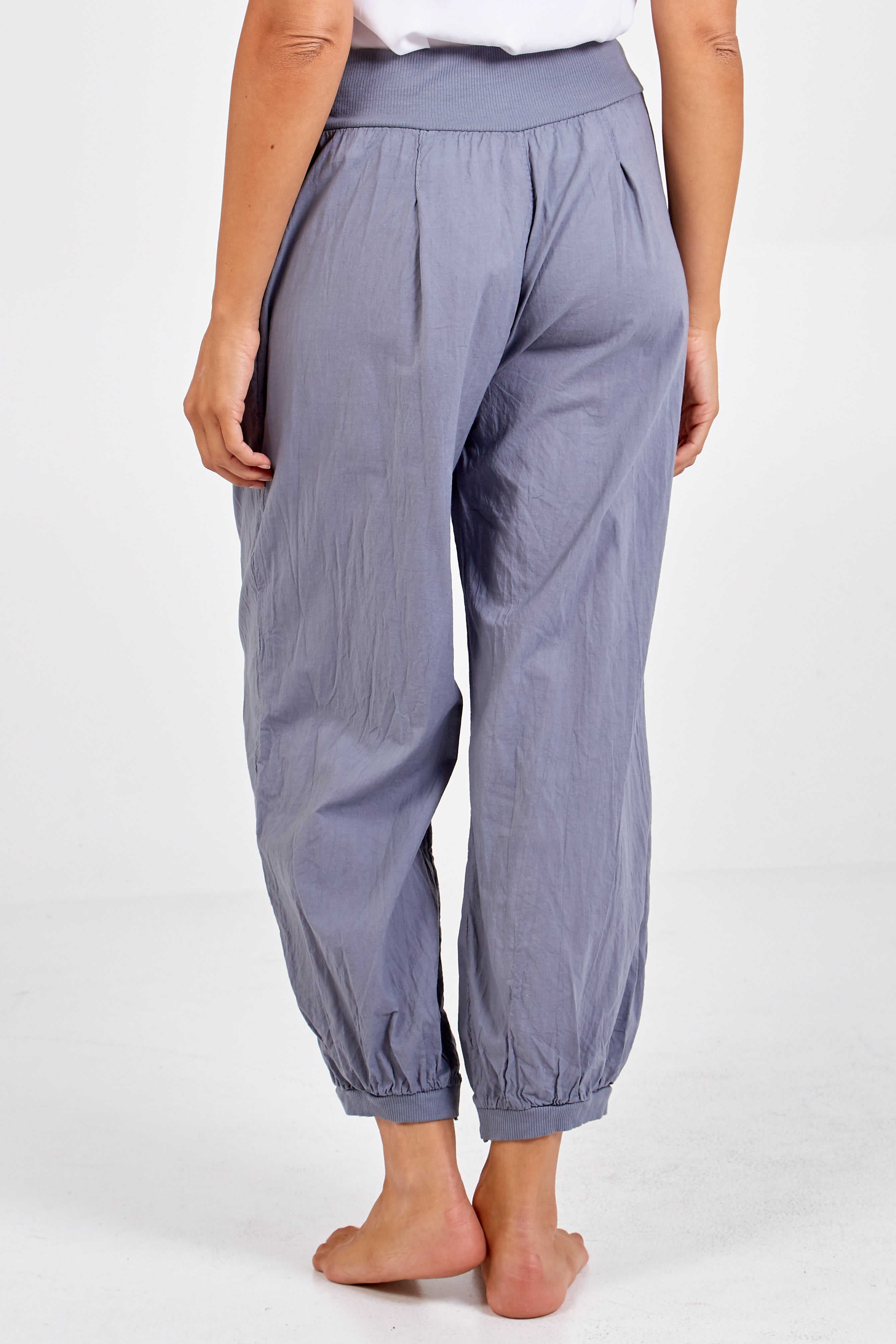 Button Pocket Detail Harem Pants For Women  - Dropwear