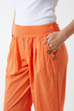 Button Pocket Detail Harem Pants For Women  - Dropwear