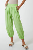 Button Pocket Detail Harem Pants For Women  - Dropwear