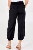 Navy Button Pocket Detail Harem Pants For Women ONE SIZE - Dropwear