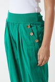 Light Grey Button Pocket Detail Harem Pants For Women ONE SIZE - Dropwear