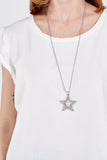 Scoop Neck Frill Sleeve Top With Necklace For Women  - Dropwear