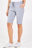Lilac Plus Size Magic Plain Drawstring Shorts For Women 16 - Dropwear