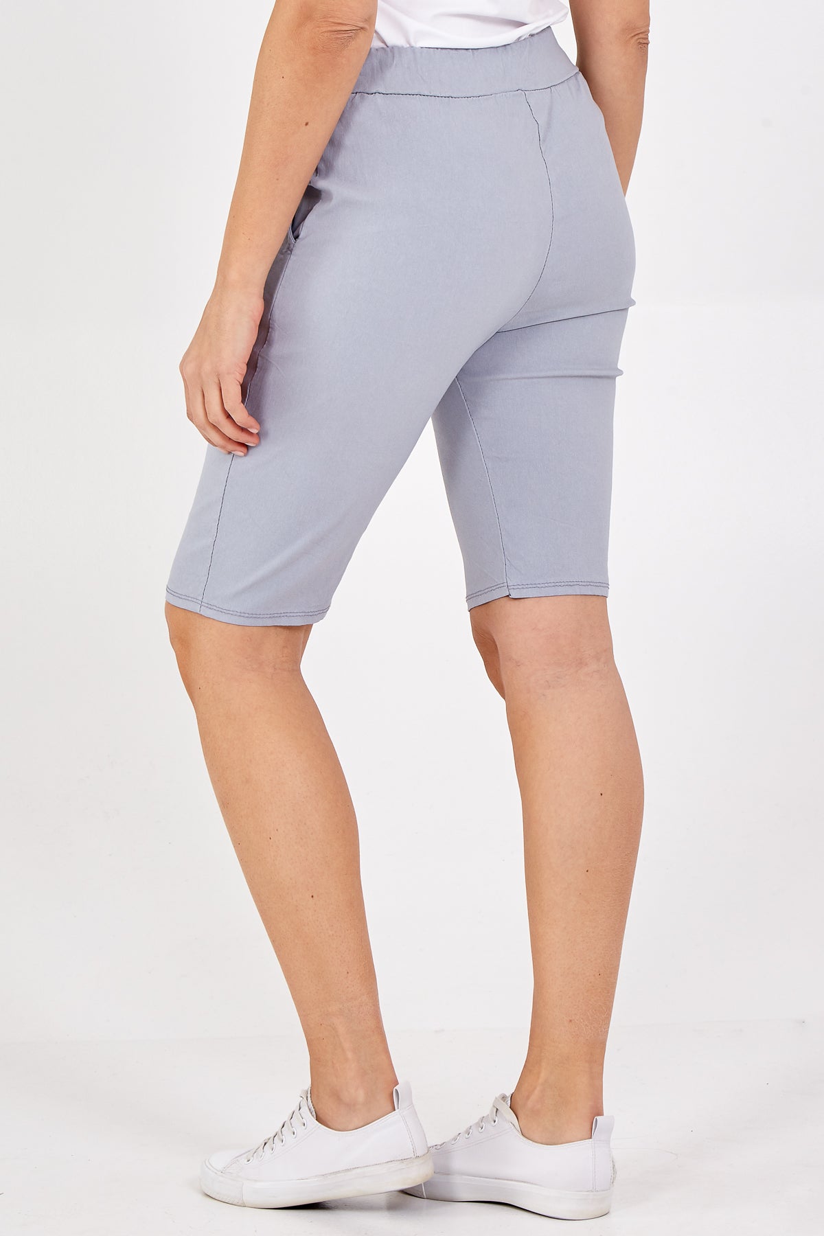 Hot Pink Plus Size Magic Plain Drawstring Shorts For Women 16 - Dropwear