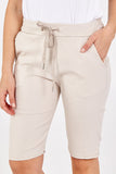 Navy Plus Size Magic Plain Drawstring Shorts For Women 18 - Dropwear