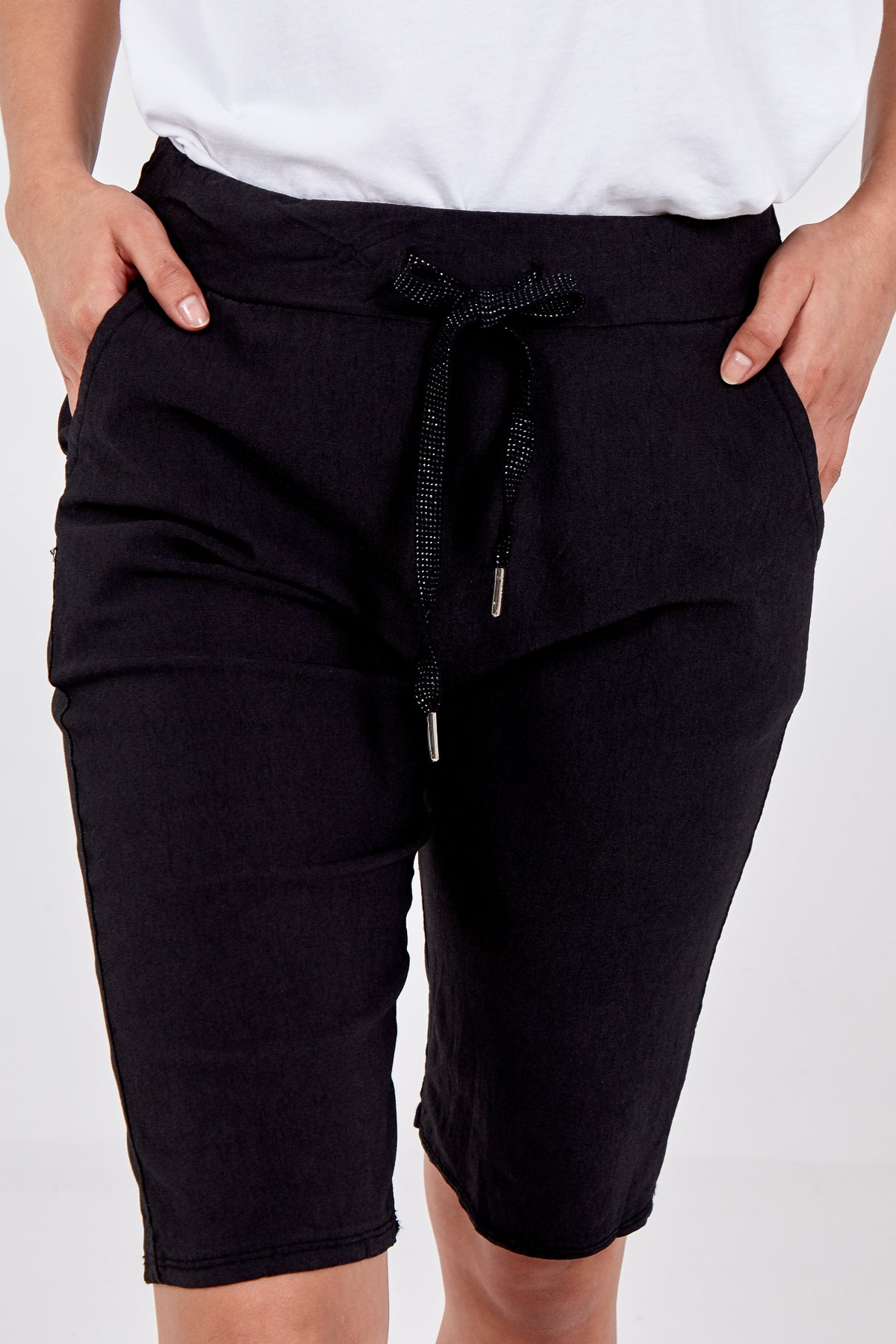 Denim Magic Plain Drawstring Shorts For Women 14 - Dropwear