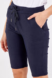 Lilac Plus Size Magic Plain Drawstring Shorts For Women 18 - Dropwear