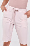 Light Blue Plus Size Magic Plain Drawstring Shorts For Women 20 - Dropwear