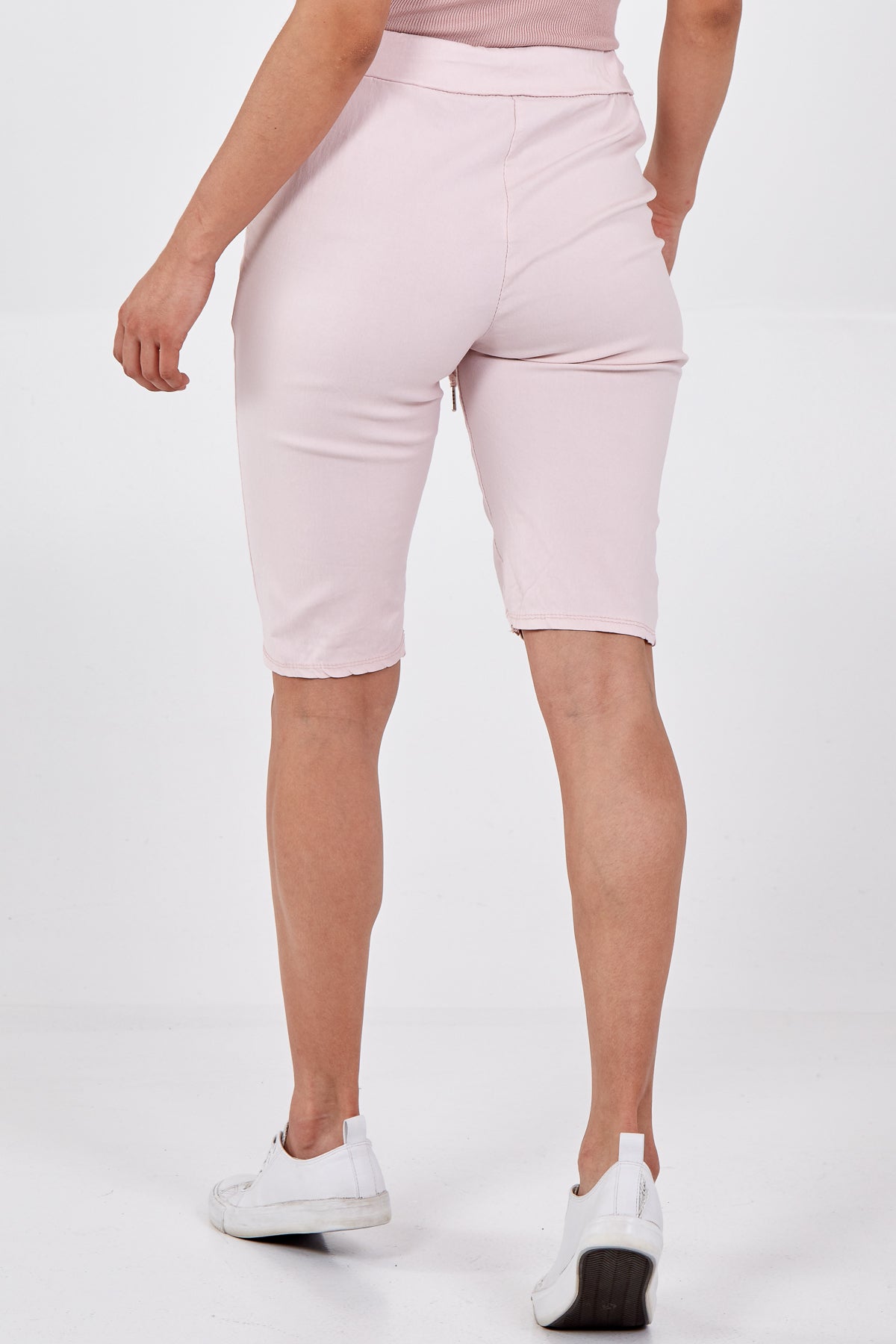 Stone Plus Size Magic Plain Drawstring Shorts For Women 22 - Dropwear